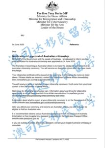 澳司达 入籍成功